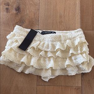 Lioness Cream Match Point Mini Skort Size XXS/US 0